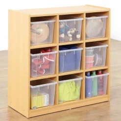 Open Storage Unit with Nine Large Compartments