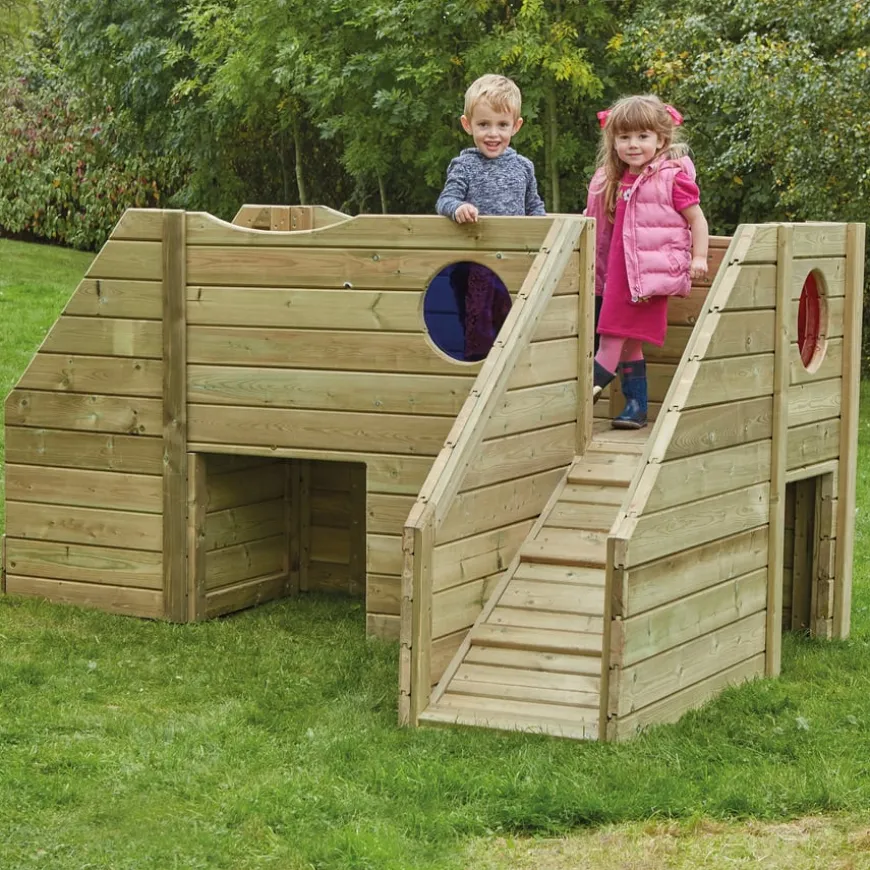 Outdoor Explore and Climb Wooden Unit