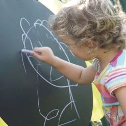 Outdoor Mark Making Chalkboard Daisies