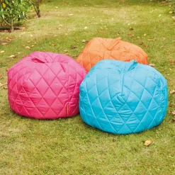 Outdoor Quilted Beanbags 4pk