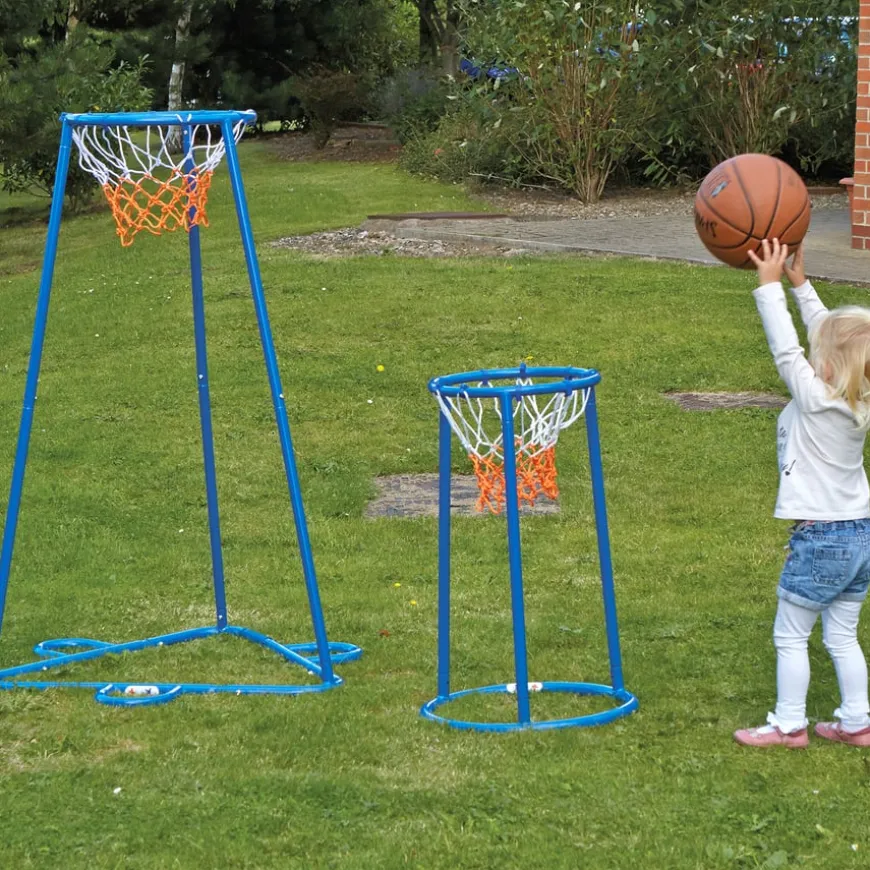 Outdoor Twin Hoop Basketball Stand 2pk