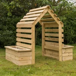 Outdoor Wooden Archway Planter