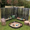 Outdoor Wooden Divided Rooms