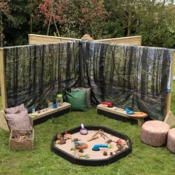 Outdoor Wooden Divided Rooms