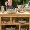 Outdoor Wooden Movable Multi Tables Unit