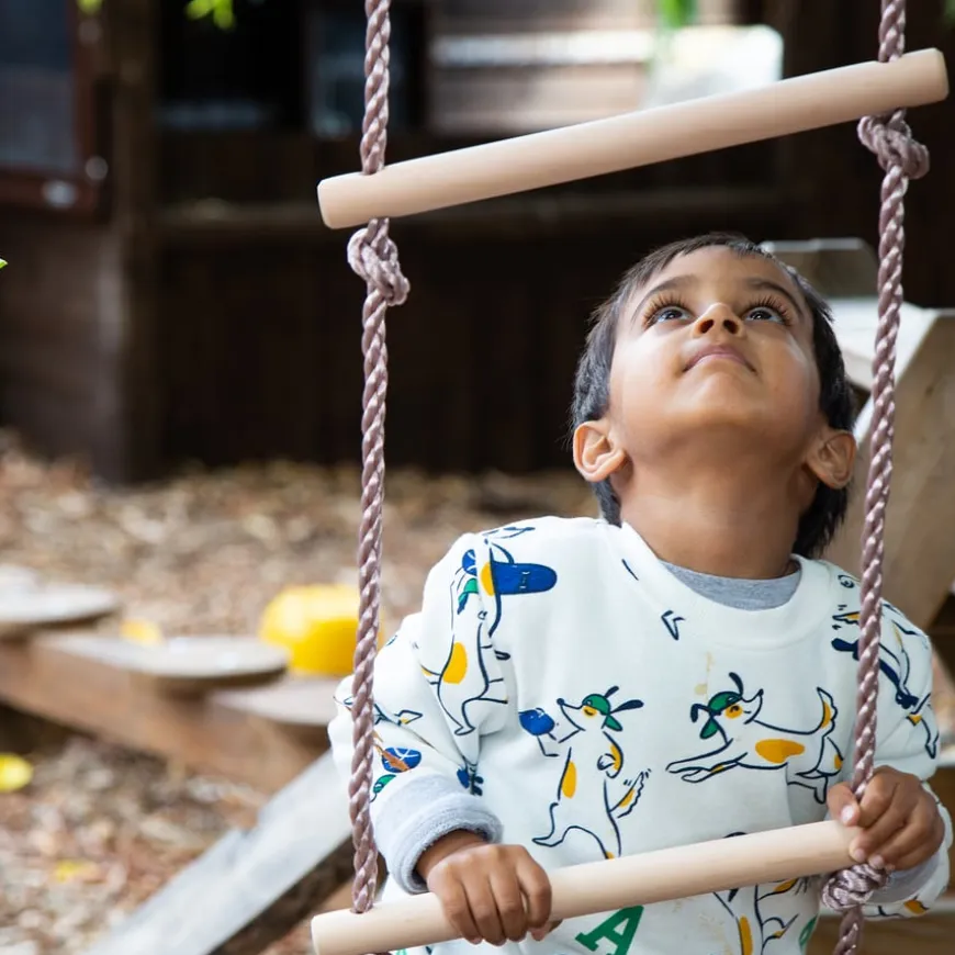 Outdoor Wooden Rope Ladder