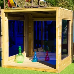 Outdoor Wooden Sensory Den Cube