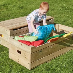 Outdoor Wooden Storage Bench