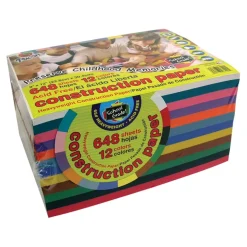 Pacon Bumper Block of Construction Paper Assorted A4+ 648pk