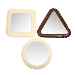 Padded Vinyl Shape Mirrors 3pcs