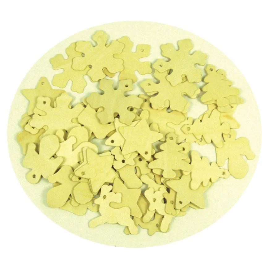 Paint Your Own Wooden Christmas Decorations Assorted 54pk