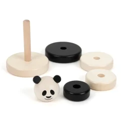 Panda Black & White Wooden Stacker