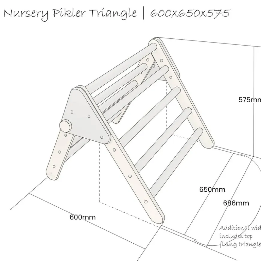 Pikler Inspired Nursery Play Triangle Natural