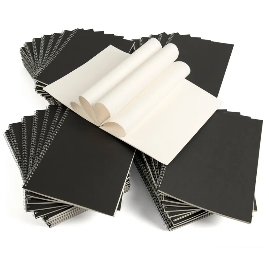 Pisces Spiral Sketchbooks Black A4 140gsm