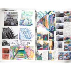Pisces Spiral Sketchbooks Black A4 140gsm