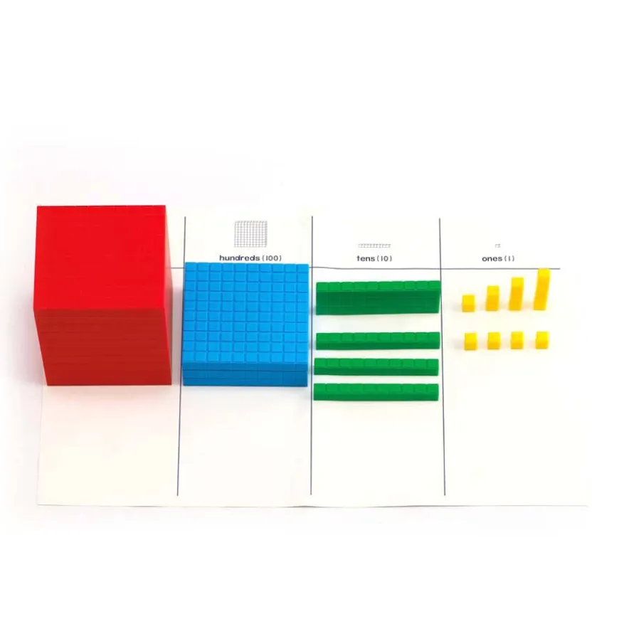 Plastic Interlocking Base Ten Set 121pcs