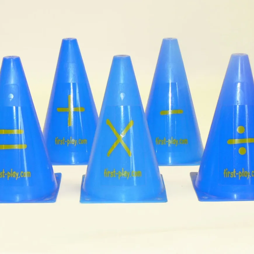 Plastic Maths Operations Cones 5pcs