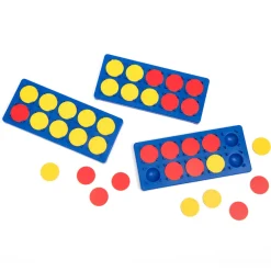 Plastic Ten Frame and Two Colour Counters 10pk