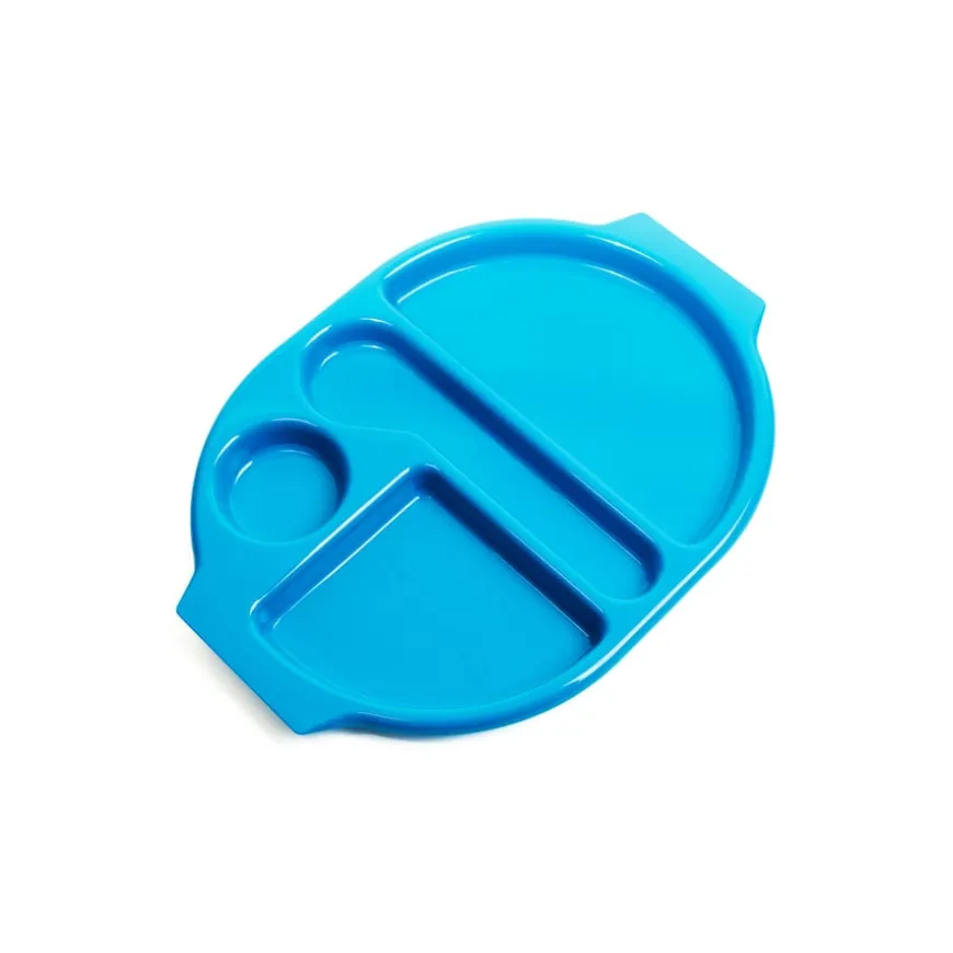 Polycarbonate Meal Trays Large Blue Single