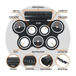 Portable Roll Up Electronic Drum Kit