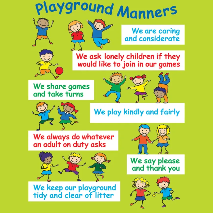 Positive Playtime Wall Sign Playground Manners