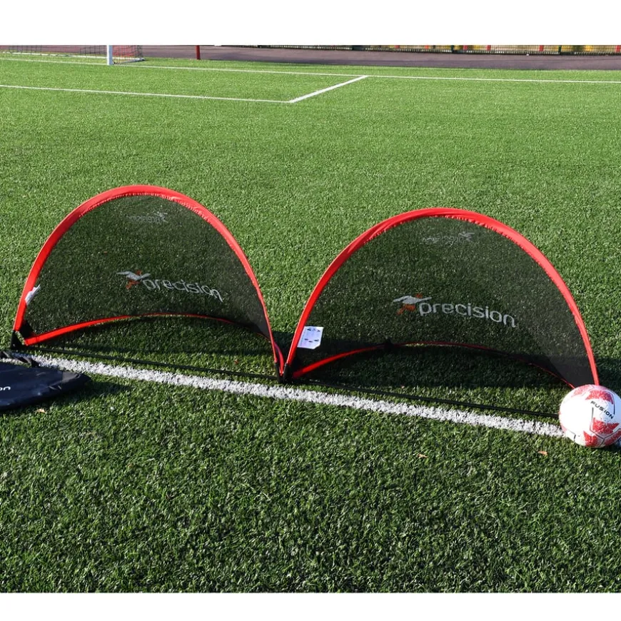 Precision Pop-Up Football Goals Pair 80 x 110cm