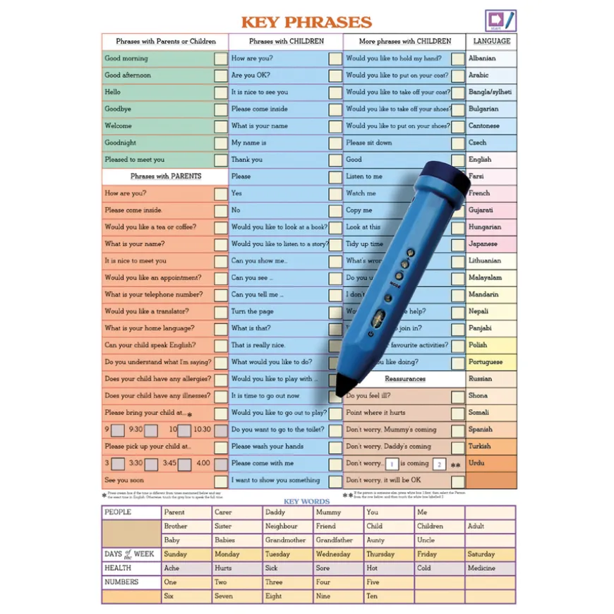 Pre-School Key Phrases Language Pack with PENpal