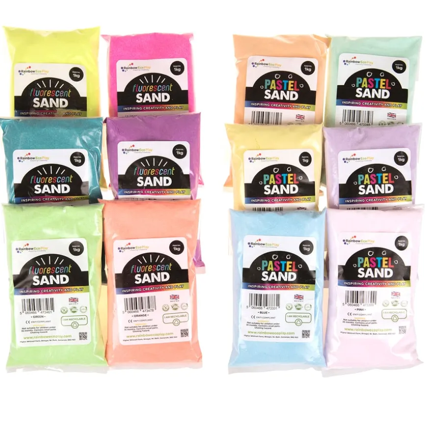 Rainbow ECO Eco Craft Sand Assorted Bags 6 x 1kg