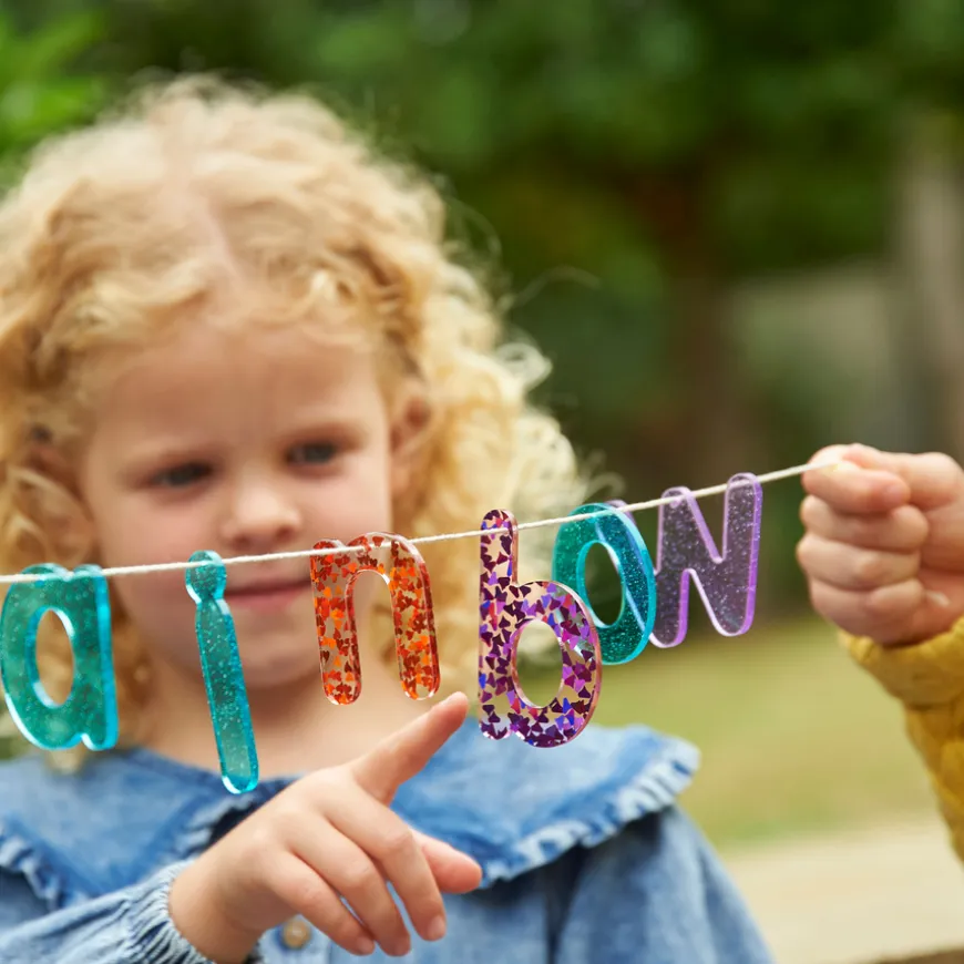 Rainbow Glitter Letters