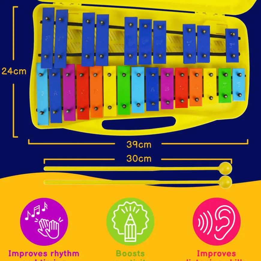 Rainbow 25 Note Soprano Chromatic Glockenspiel