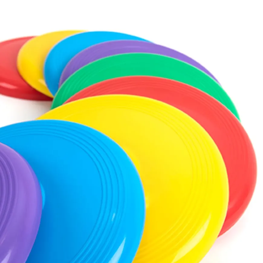 Rainbow Plastic Flying Discs 15pk