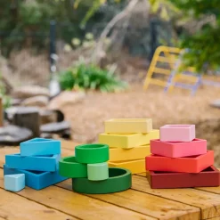 Rainbow Shape Wooden Blocks 16pk