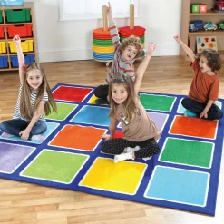 Rainbow Square Placement Carpet