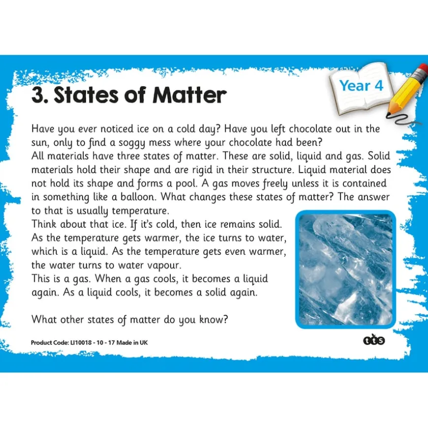 Reading Comprehension Topic Cards Year 4