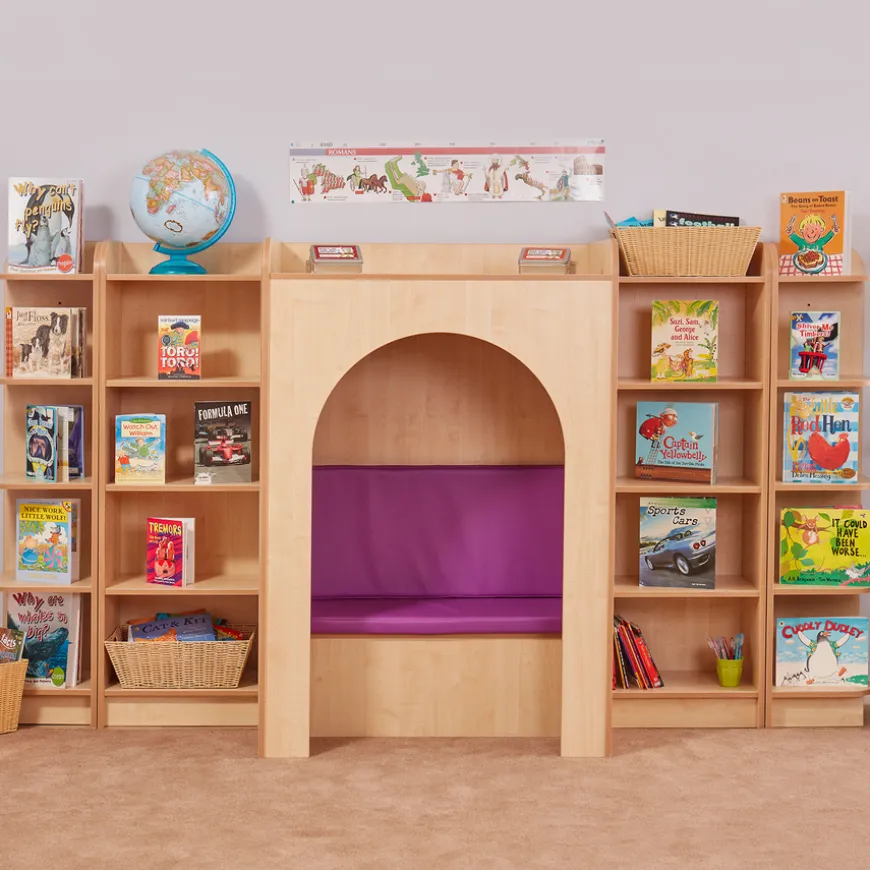 Reading Nook, with Seat Pads and Bookcases