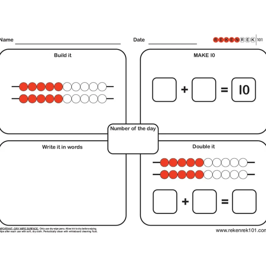 Rekenrek Practice Charts Early Number Sense Bundle