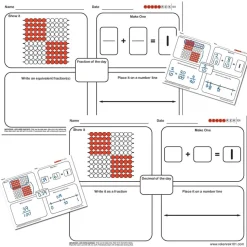 Rekenrek Practice Charts Fraction & Decimal Bundle 30pk