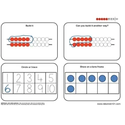 Rekenrek Practice Charts - Numbers to 10 30pk