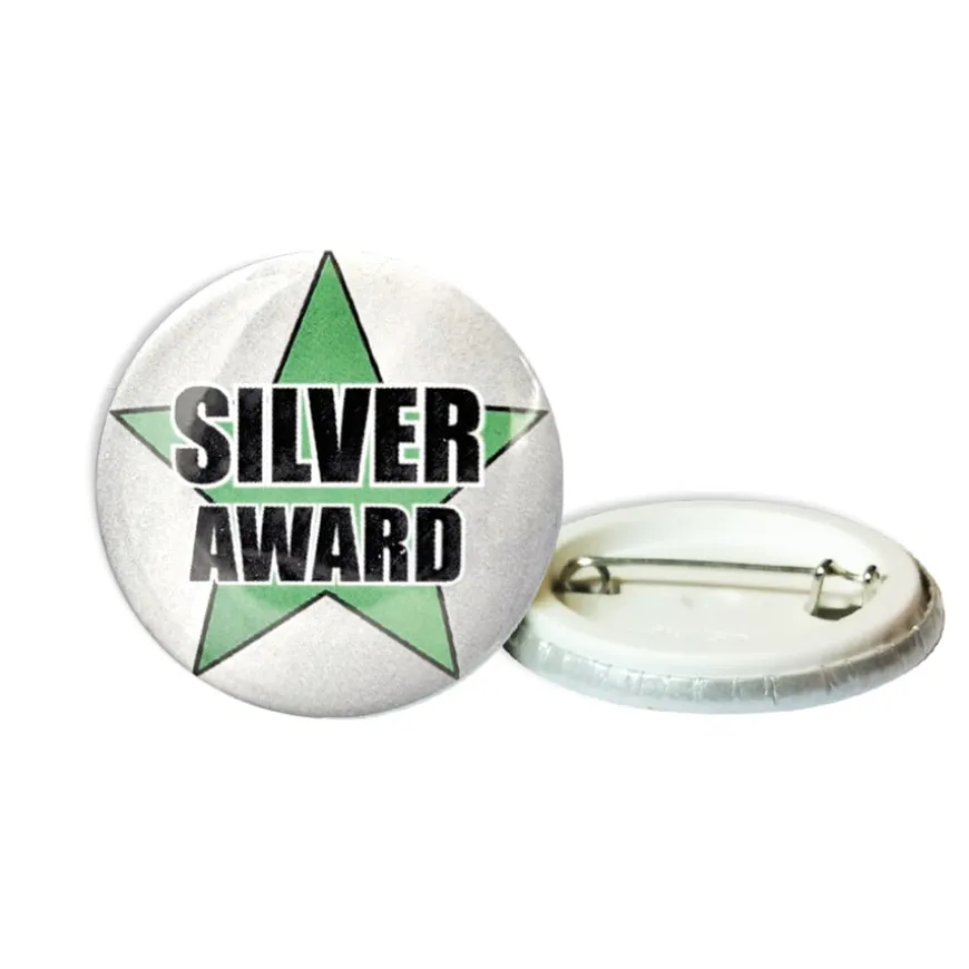 Reward Gold Silver Bronze Pin Badges 45pk