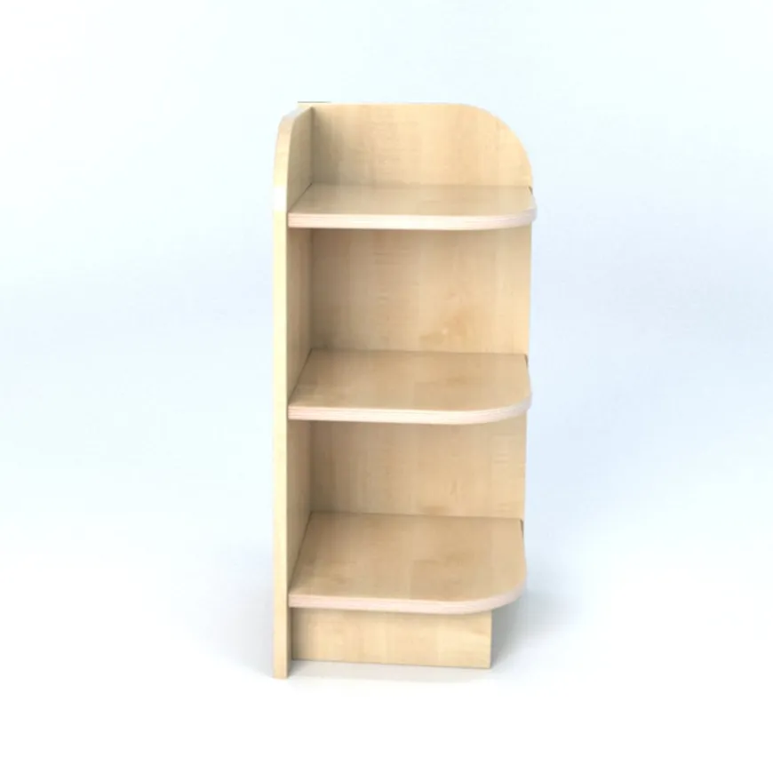 Right Hand Library End Bookcase In Maple