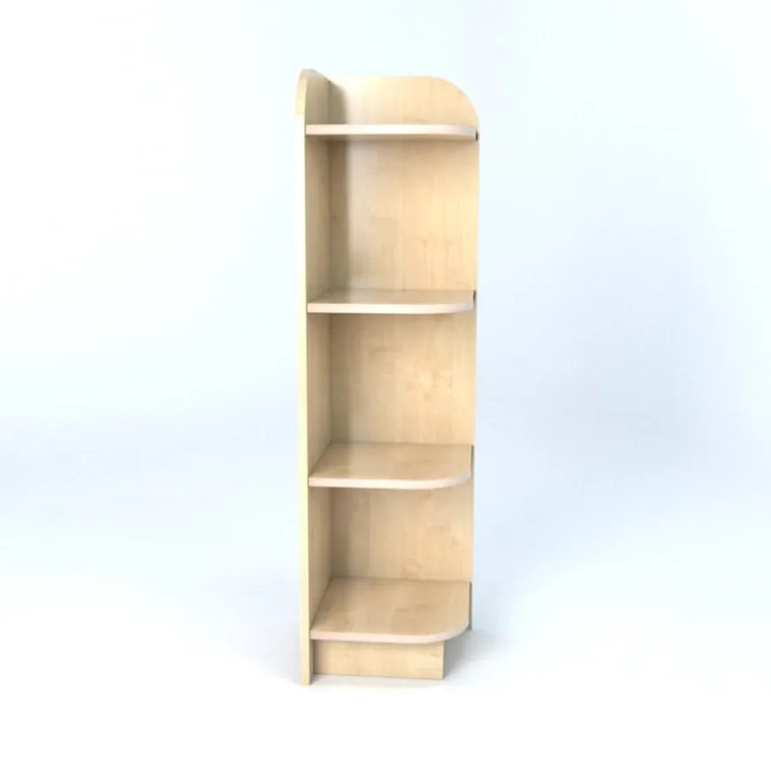 Right Hand Library End Bookcase In Maple