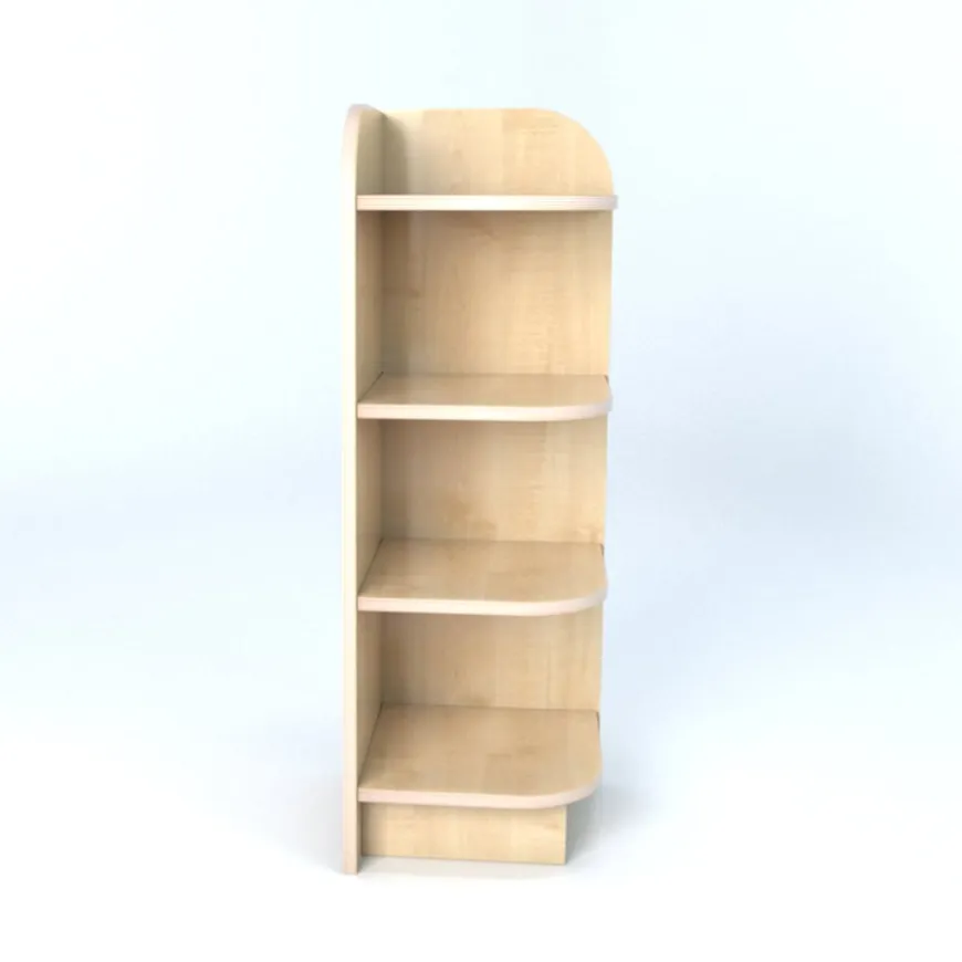 Right Hand Library End Bookcase In Maple