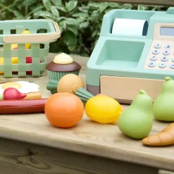 Role Play Cash Register, Baskets & Food Shopping Bundle