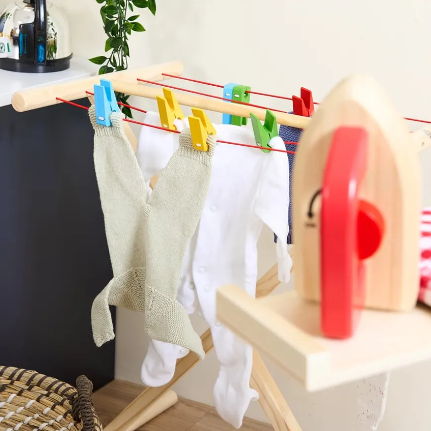 Role Play Home Corner Wooden Laundry Accessories