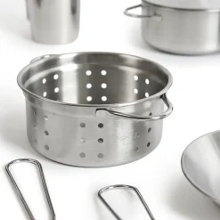 Role Play Kitchen Stainless Steel Cookware Set