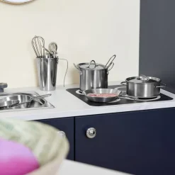 Role Play Kitchen Stainless Steel Cookware Set