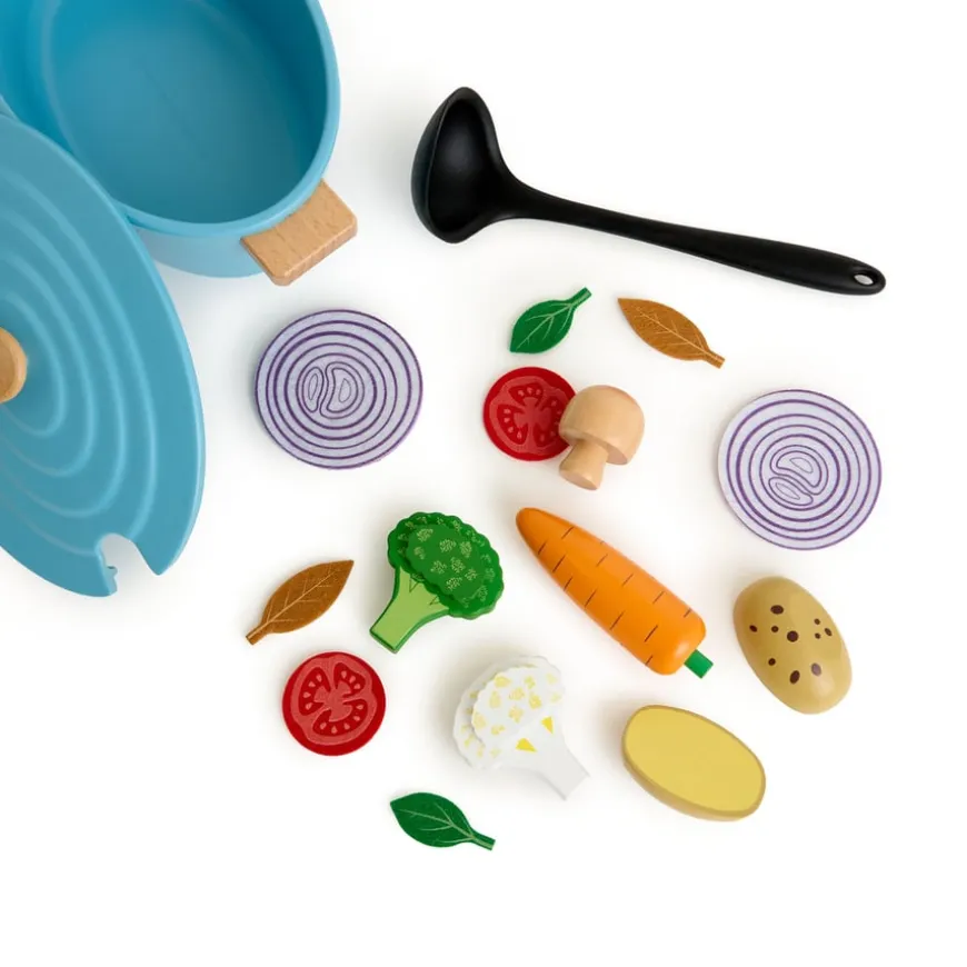 Role Play Wooden Casserole Food Play Set