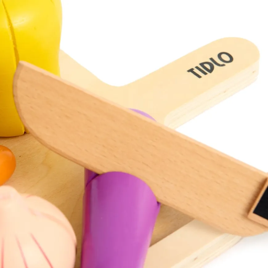 Role Play Wooden Slicing Fruit & Veg Set