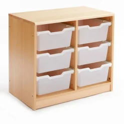 Room Scenes Tray Storage Unit with 6 Clear Trays