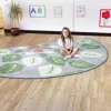 Semi-Circle Leaf Placement Carpet